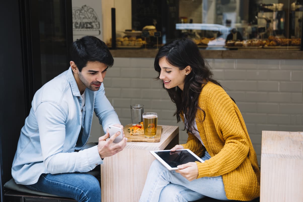 Two people sharing a quiet moment